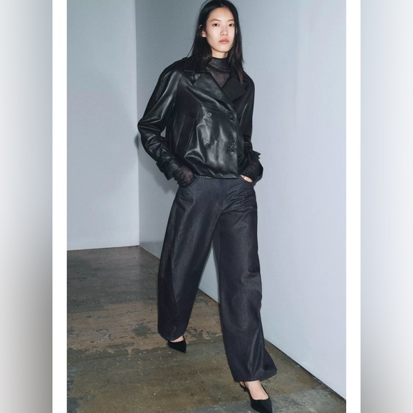 Zara Pants - Denim barrel leg pants